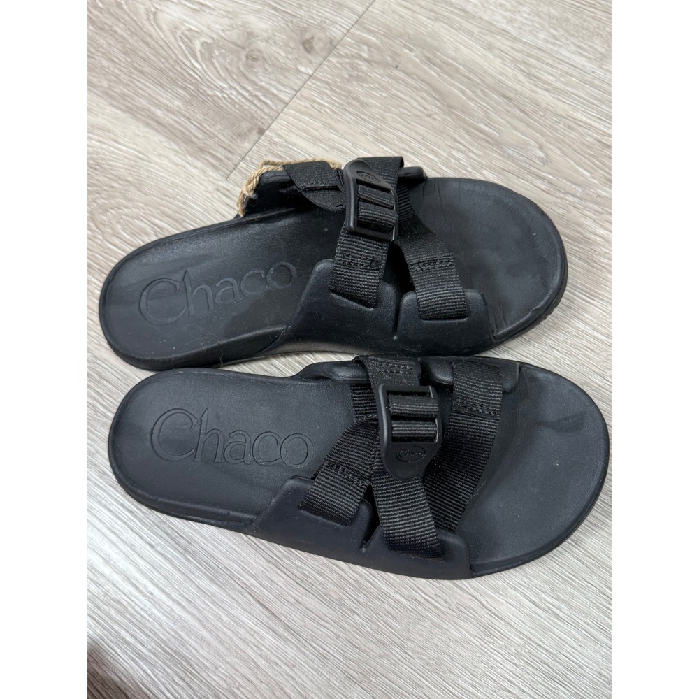 Chaco Chillos Slide Sandals Kids Size 2 Black Adjustable Strap‎ J107086 LUVSEAT